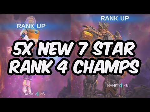 5x New 7 Star Rank 4 Champions - NEW TOP CHAMPION TIME!!!! - Marvel Contest of Champions