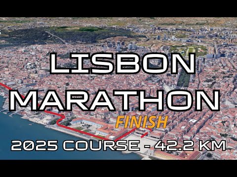 EDP Lisbon Marathon 2025: 3D Video Course Map | 42.2 km - Lisbon