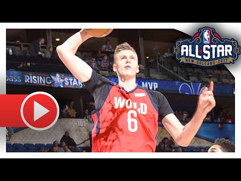 Kristaps Porzingis Full Highlights vs USA (2017 BBVA Rising Stars Challenge) - 24 Pts, 10 Reb