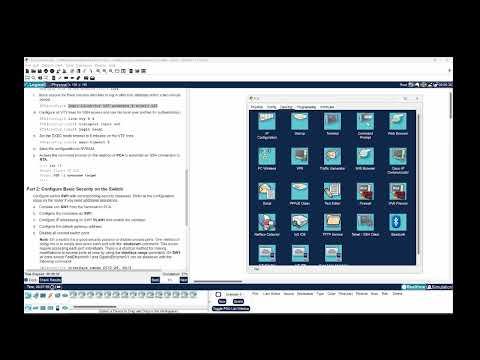 4.4.8 - Packet Tracer - Configure Secure Passwords and SSH -  High Res Full