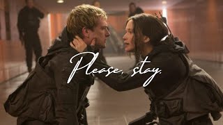 Everlark | Please, stay.