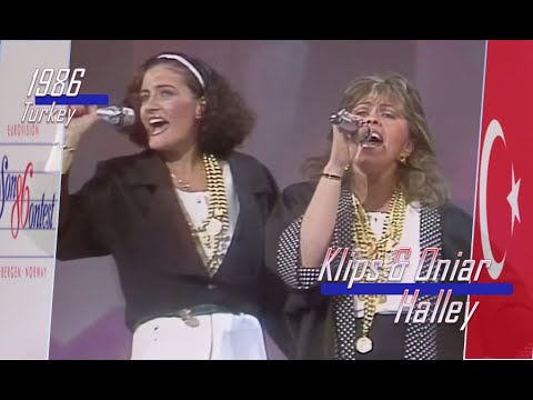eurovision 1986 Turkey 🇹🇷 Klips & Onlar - Halley ᴴᴰ