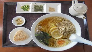 【飯動画】　鯛塩らーめん麵大盛＋茶漬けセット　「春香（シュンシャン）」