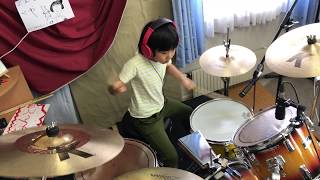 Led Zeppelin - Good Times Bad Times   / Cover by Yoyoka , 8 year old  / 8歳小2女子ドラマー&quot;よよか”が叩いてみた
