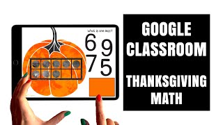Thanksgiving Math Activities Ten Frame Counting One More One Less for Google // CrazyCharizma