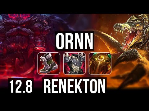 ORNN vs RENEKTON (TOP) | 9/0/5, Rank 5 Ornn, Legendary | KR Grandmaster | 12.8
