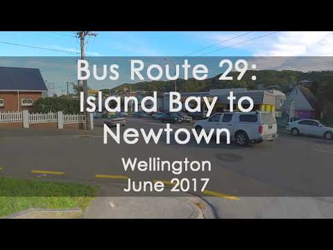 OLD 29 Southern Shopper (Weekday) Bus Route from Island Bay to Newtown, Wellington - Timelapse