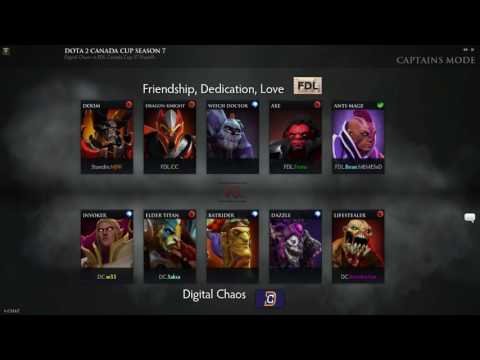 DOTA 2 Canada Cup Season 7 WB Ro8: FDL vs Digital Chaos (1 of 2)