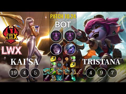 FPX Lwx Kai'Sa vs Tristana Bot - KR Patch 10.24