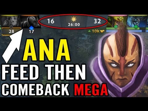 Feed Now but Comeback Later In style ANA AntiMage 10K MMR Carry Dota 2