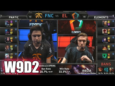 Fnatic vs Elements | S5 EU LCS Spring 2015 Week 9 Day 2 | FNC vs EL W9D2G2 VOD 60FPS