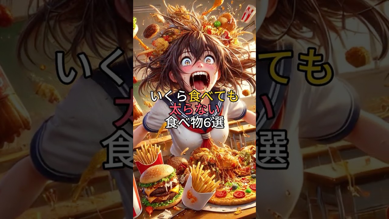 いくら食べても太らない食べ物6選　#shorts #雑学 #豆知識 #おもしろ