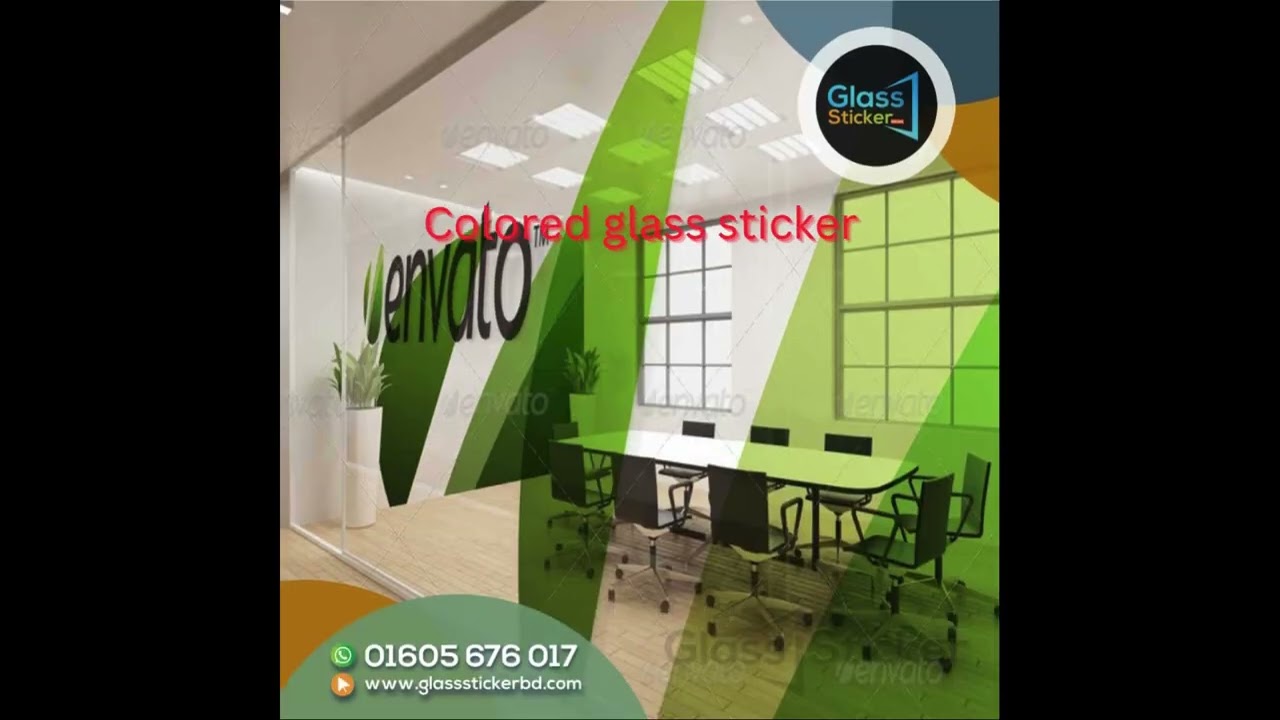 Frosted Glass Sticker price in Bangladesh. Custom Glass paper design. Thai Glass Sticker printing.