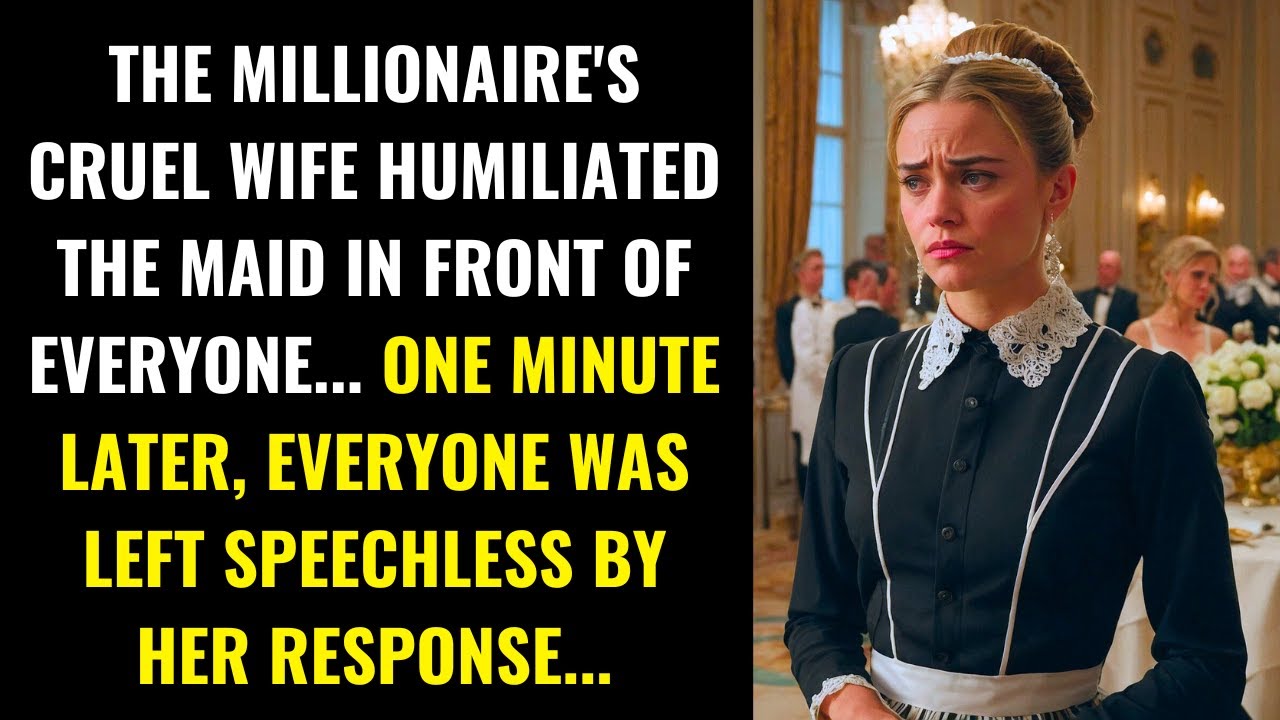 THE CRUEL MILLIONAIRE'S WIFE HUMILIATED THE CLEANER... A MINUTE LATER, EVERYONE WAS STUNNED...