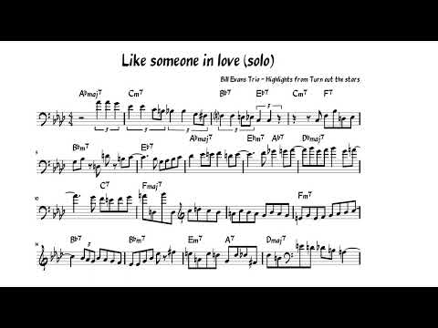 Marc Johnson Transcription - Like someone in love - Solo - Bill Evans trio