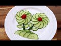 Cucumber Show Vegetable Carving Garnish Cucumber Rose Cucumber Decoration