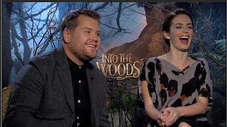 INTO THE WOODS interview with Emily Blunt and James Corden (UNCENSORED NSFW)