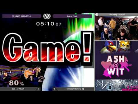 CLG | SFAT (Fox) vs. Tempo | Westballz (Falco) - ASH@WIT #63 Melee Grand Finals