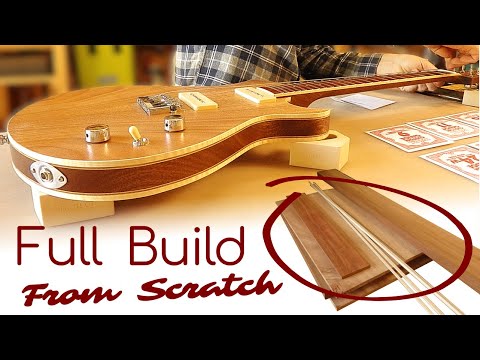 Full Build |  One-of-a-Kind P90 Guitar With Intricate Natural Wood Finishes