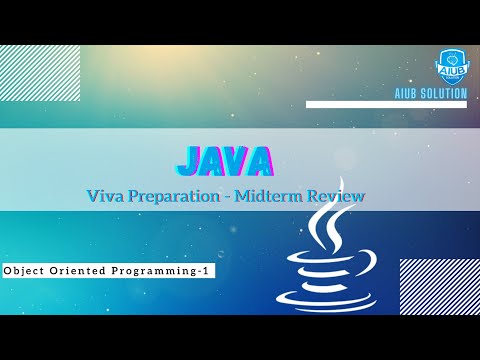 Java Viva Preparation Midterm Object Oriented Programming 1