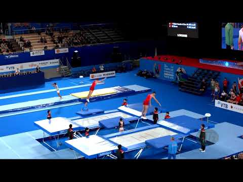 Belarus 1 (BLR) M - 2019 Trampoline Worlds, Tokyo (JPN) - Qualification Synchro R1