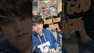 He pulled a Demi god pack! Mega Dream one pack magic #Pokemon #mega #dream #ascendedheroes #pov