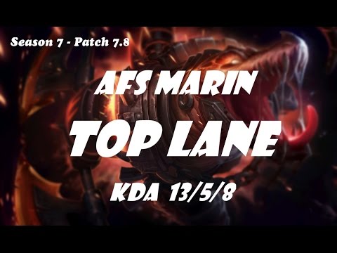 AFs MaRin Renekton vs Urgot Top Lane Patch 7.7 - League Of Legends Korean Ranked Challenger