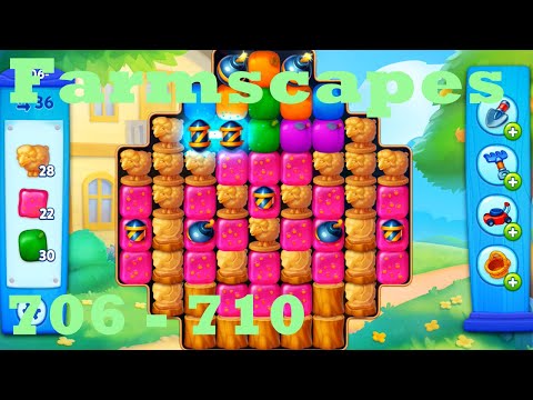 Farmscapes Level 706 - 710 HD Gameplay Walkthrough |  3 - match game | android | ios | pc | app