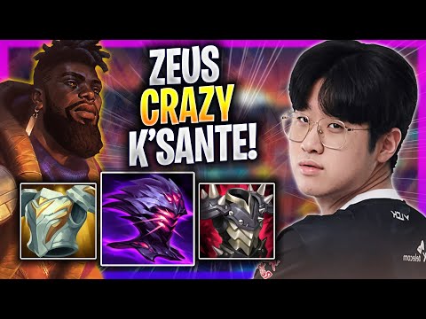 ZEUS CRAZY GAME WITH K'SANTE! - T1 Zeus Plays K'sante TOP vs Kennen! | Season 2023