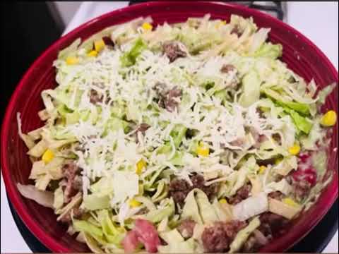 Ensalada con tortilla chips 🌹 con mucho cariño para ustedes.