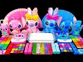 Satisfying STITCH Universe STITCH Mixing ANGEL Into Glossy Slime 2 Hours Satisfying Slime ASMR