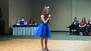 Olivia Fletcher singing ave maria at Miss Hill City