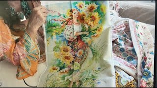 UNBOXING MY UKRIANIAN THEMED FABRIC from equilter dot com!!