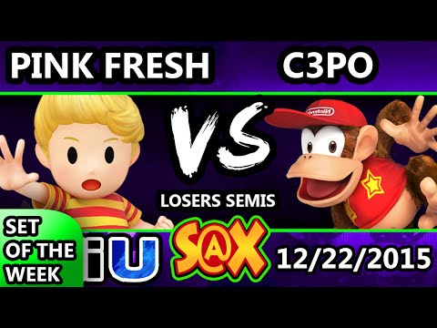 S@X 129 - Pink Fresh (Lucas) Vs. OW TGUG | C3PO (Diddy Kong) SSB4 LS - Smash Wii U - Smash 4