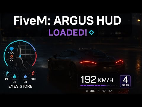 [QBCore - ESX] Argus Hud | RGB - Color Selection | Questions - Notifications | Noos | thumbnail 8