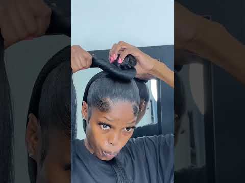 Top knot bun tutorial ❤️❤️❤️#youtubeblack #youtubeshorts #hairtutorial
