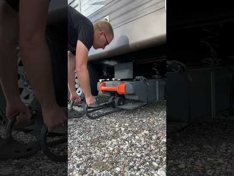 👀GENIUS RV MOD! Store Your RV Sewer Tote UNDER the RV #rv #rvlife #rvliving #rving