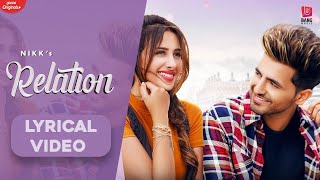 Relation Lyrical | Nikk Ft Mahira Sharma | Bang Music | latest Punjabi song