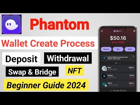 Phantom Wallet Create | Hou To Create Phantom Wallet | Phantom Wallet Deposit & Withdrawal