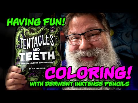 Coloring My Horror Coloring Book, Tentacles and Teeth