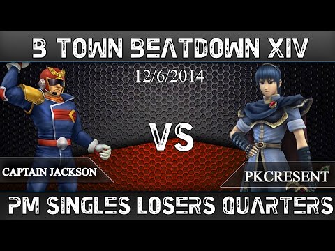 B-Town Beatdown XIV - Captn Jackson (Captain Falcon, Fox) vs PKCrescent (Marth) PM Singles Bracket