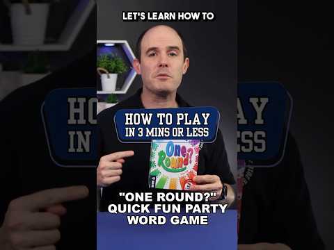 One Round? How to Play #boardgame #tutorial A cooperative party word association game