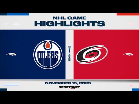 NHL Highlights | Oilers vs. Hurricanes - November 15, 2025