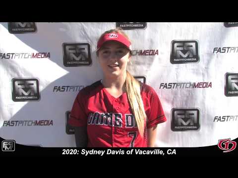 2020 Sydney Davis Pitcher, Shortstop and Outfield Softball Skills Video - Gameday