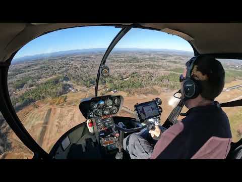 Full Down Autorotation Robinson R-44 Helicopter