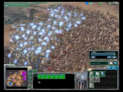 Starcraft 2 Beta: 99 Zealots VS 400 Zerglings