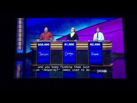 Double Jeopardy SEASON 36, Jason Zuffranieri Day 9 - FUNNY Daily Double response 😜 (9/11/19)