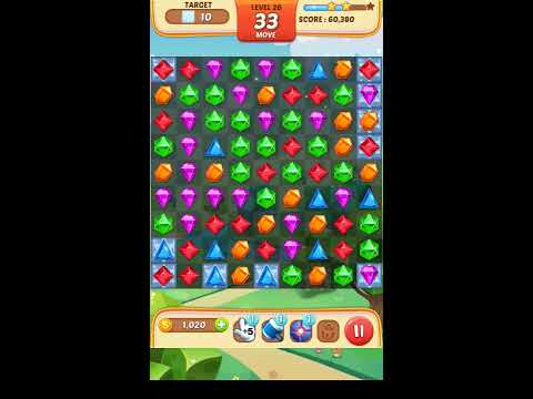 Jewel Match King Level 26 - Walkthrough ( No Booster )
