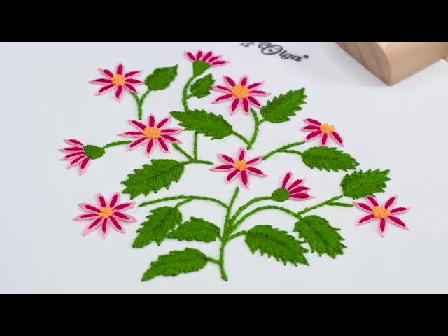 Cómo Bordar Flores en Puntada Rococó y Margarita Cómo Bordar 