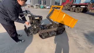 Hernyótalpas mini dömper - motoros talicska - Lumag MD800HPRO-AR - hidraulikus billentésű